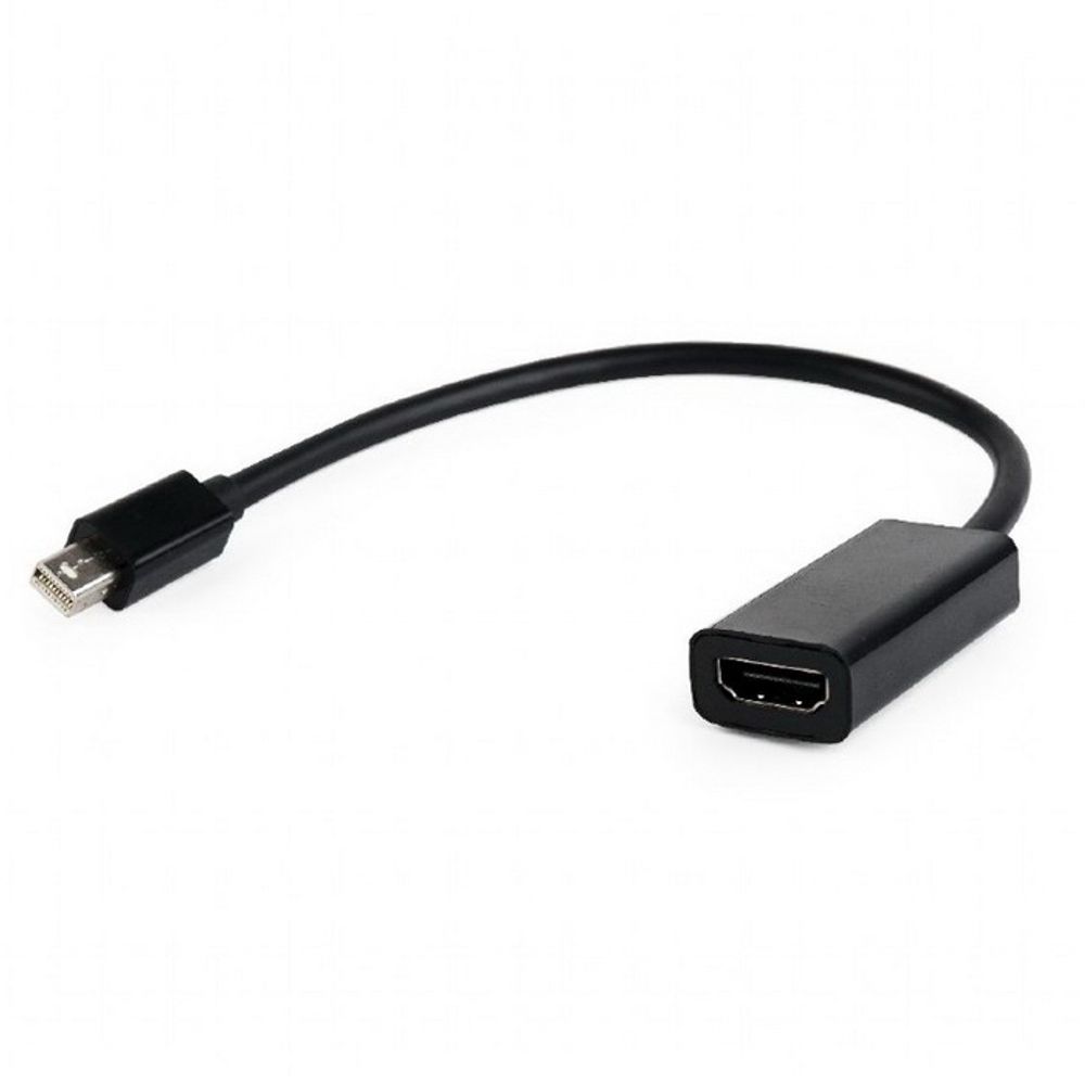 Переходник Cablexpert  miniDisplayPort - HDMI, A-mDPM-HDMIF-02, 20M/19F, кабель 15см, черный, пакет {100} (090353)