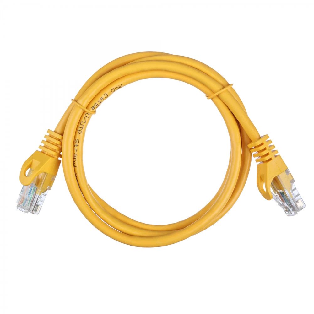 Патч-корд ACD-LPU5E-10YCat5e UTP 24AWG 4Pair, 7/0.18мм CCA Желтый,1.0м, (741425)