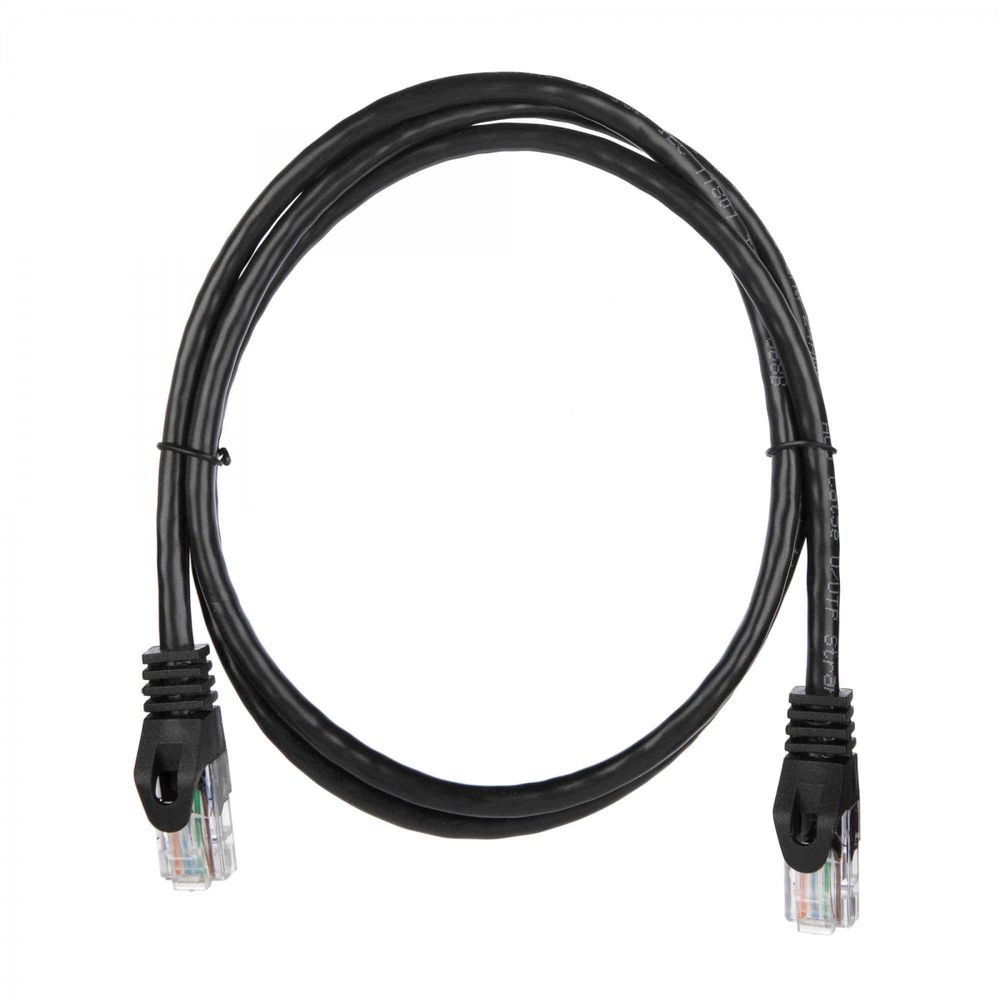 Патч-корд ACD-LPU5C-10B  Cat5e UTP 24AWG 4Pair, 7/0.18мм CU Черный, 1.0м, (741739)