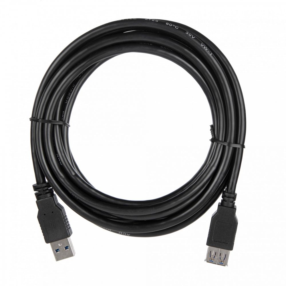 Кабель ACD-U3AAF-30L |ACD-U3AAF-30L| USB 3.0, A male - A feмale, ТТХ: |ACD-U3AAF-30L| (7/0.12BC+HDPE)*1P+|(7/0.12BC+HDPE)*2C+7/0.12BC+AL|*2P +7/0.16BC*2C+AL+7/0.12BC+B(80/0.12AL)PVC5.5, Черный, 3м (742156)