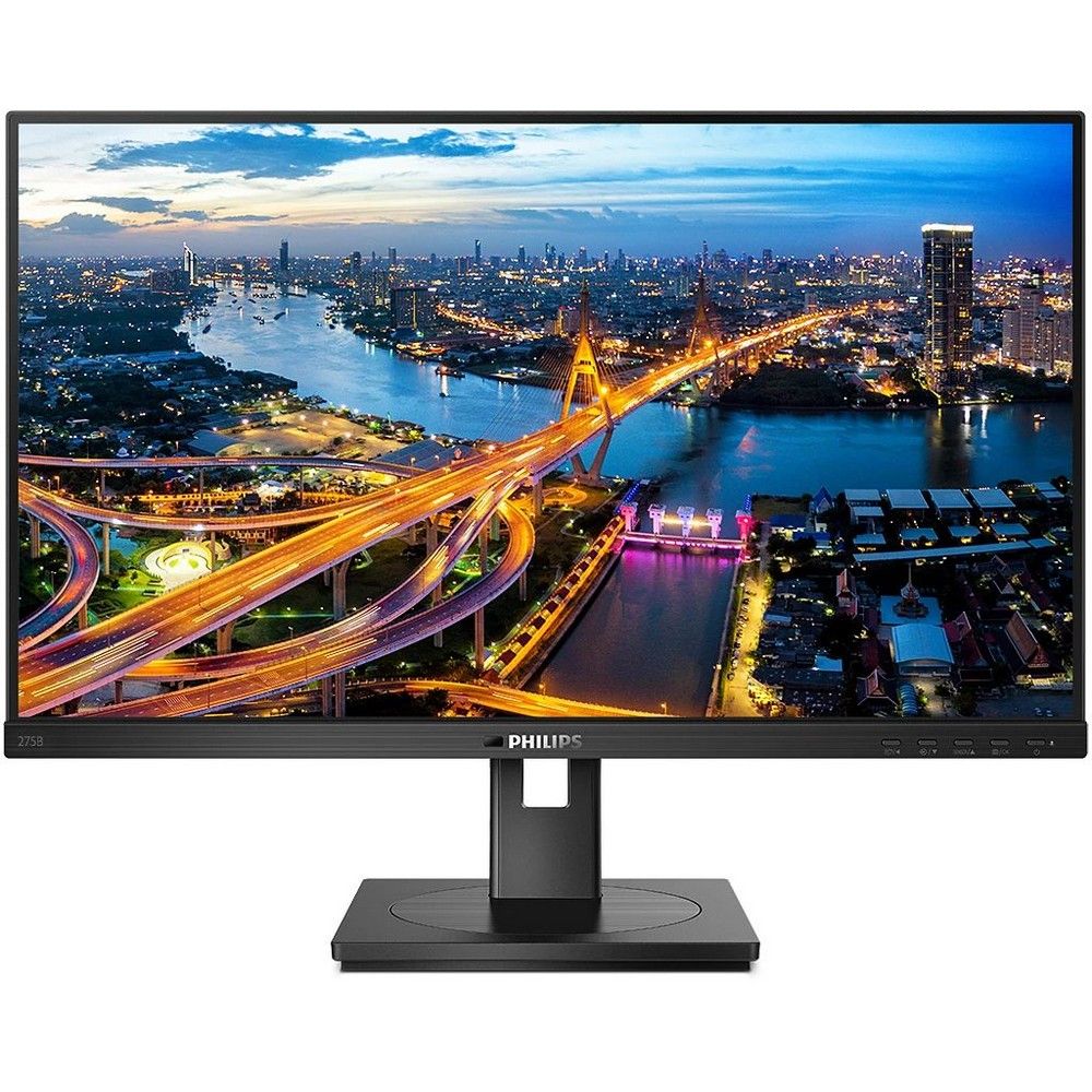Монитор 27" PHILIPS 275B1  IPS, 2560x1440, 75Hz, 4ms, 350сd/m, 1000:1 | HDMI(1.4), DVI, DP(1.2),  4xUSB 3.2 | HAS, Pivot, Swivel, InPSU, Speakers, Vesa 100, Black