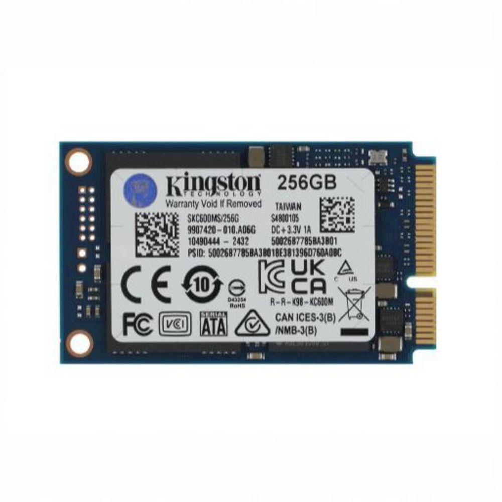 Твердотельный накопитель SSD Kingston SKC600MS/256G SKC600 256GB 3D TLC, mSATA, R/W 550/500MB/s,150TBW  (315981)