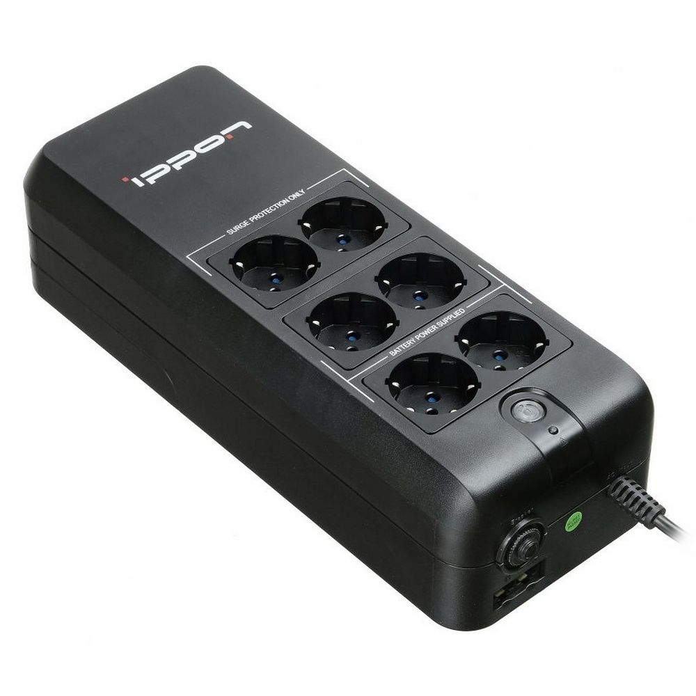 Источник бесперебойного питания Ippon Back Verso 600 Standby 300W/600VA 751617 {6}  (700011)