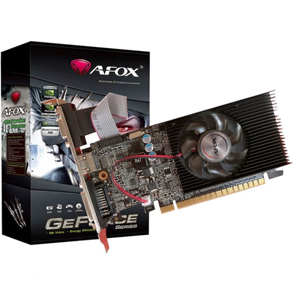 Видеокарта Afox G210 1GB DDR3 64bit VGA DVI HDMI 1FAN LP RTL {50} (785143)