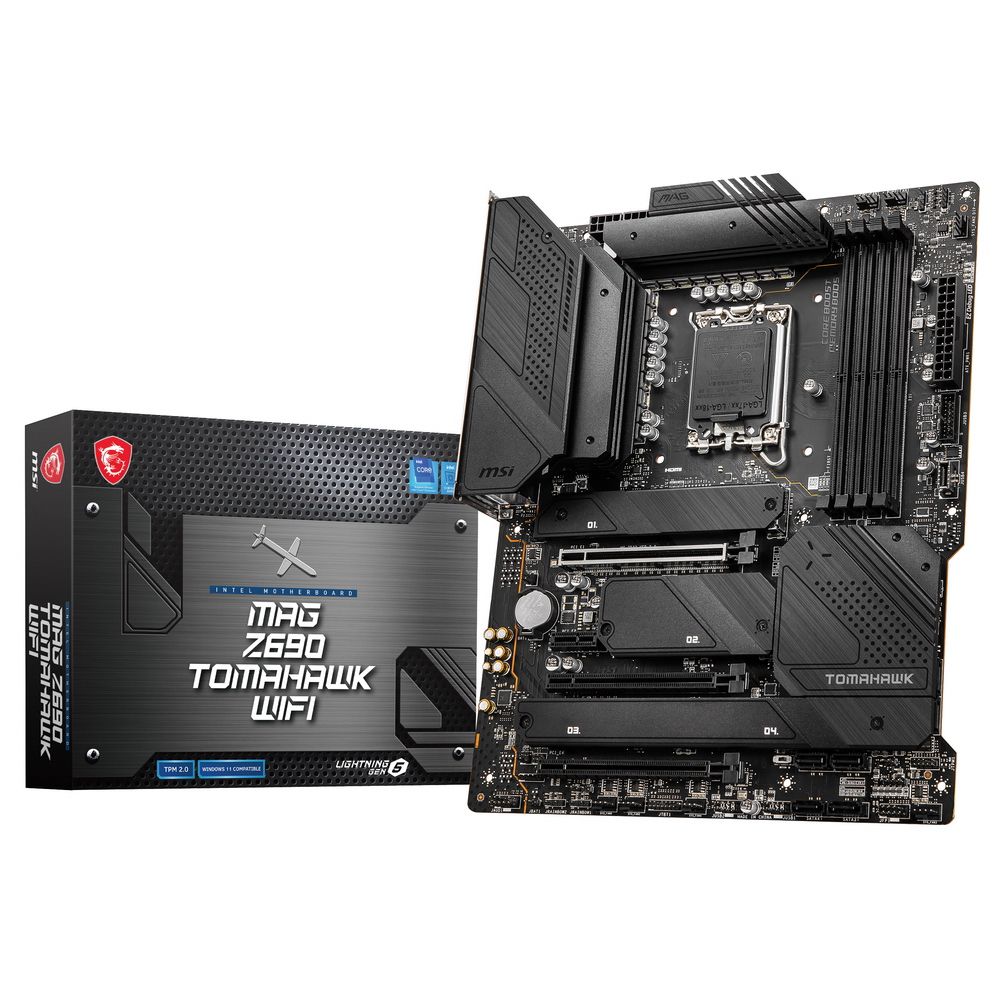 Материнская плата MSI Bad Pack MAG Z690 TOMAHAWK WIFI MS-7D32\MAG Z690 TOMAHAWK WIFI\601-7D32-04S,30\801-7A94-104\STD MAG Z690 TOMAHAWK WIFI, Z690, LGA1700, 4DDR5, 3PCIEx16,1PCIEx1,4M.2,6SATA3,1USB3.2 Gen2X\, (911-7D32-08S) (896683)