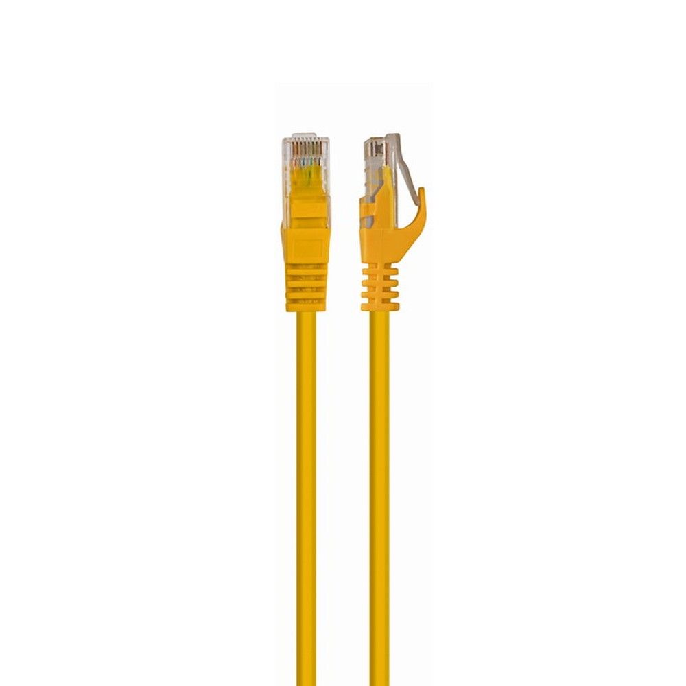 Патч-корд UTP Cablexpert PP6U-0.5M/Y кат.6, 0.5м, литой, многожильный (жёлтый)