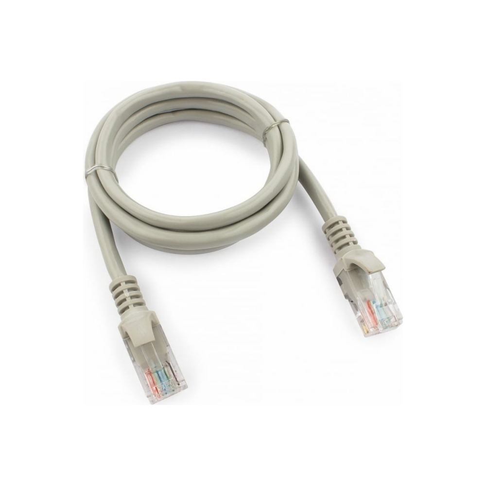 Патч-корд UTP GEMBIRD/CABLEXPERT 5e, 1м, литой, многожильный, серый (PP12-1m)