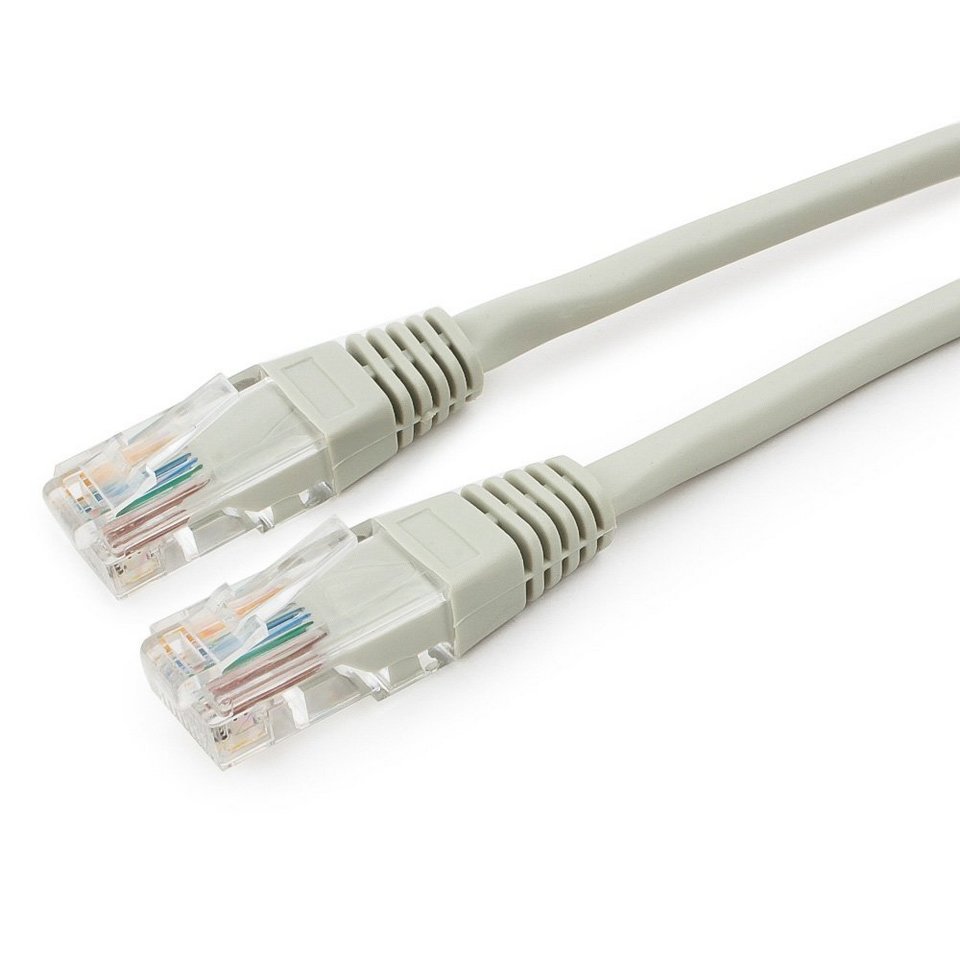 Патч-корд UTP GEMBIRD/CABLEXPERT 5e, 5м, литой, многожильный, серый (PP12-5M)