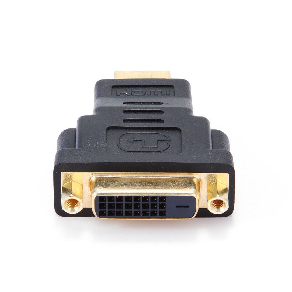 Переходник HDMI-DVI GEMBIRD/CABLEXPERT A-HDMI-DVI-3 (19M/25F, золотые разъемы, пакет) (A-HDMI-DVI-3)