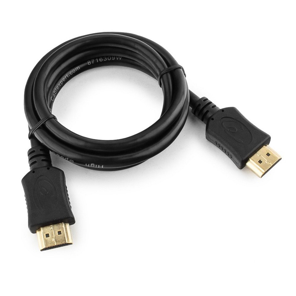 Кабель HDMI GEMBIRD/CABLEXPERT CC-HDMI4L-1M черный (1м, v1.4, 19M/19M, серия Light, позол.разъемы) (CC-HDMI4L-1M)