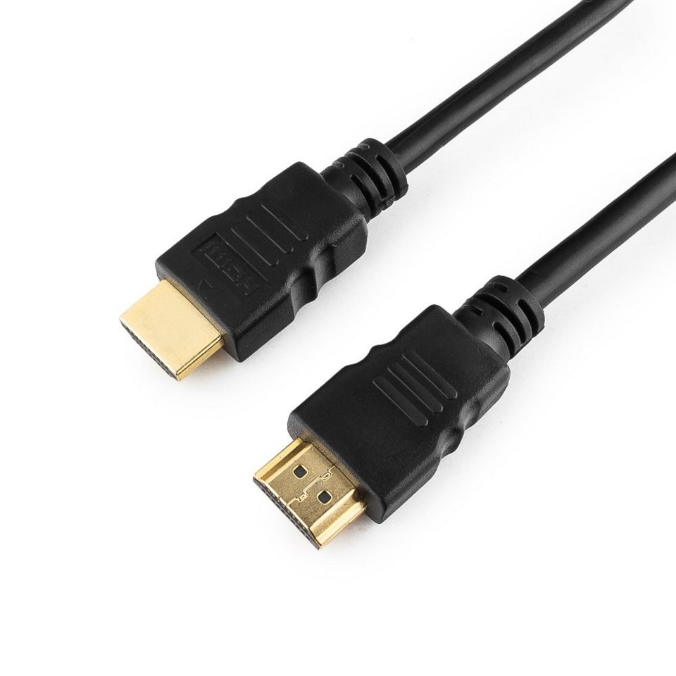 Кабель HDMI GEMBIRD/CABLEXPERT CC-HDMI4-0.5M черный (0.5м, v2.0, 19M/19M, позол.разъемы, экран, пакет) (CC-HDMI4-0.5M)