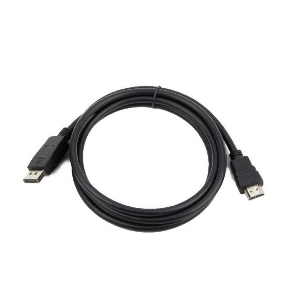 Кабель DisplayPort-HDMI GEMBIRD/CABLEXPERT CC-DP-HDMI-6 черный (1,8м, 20M/19M, экран, пакет) (CC-DP-HDMI-6)