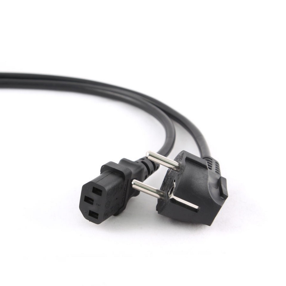 Кабель питания GEMBIRD/CABLEXPERT PC-186 черный (1.8м, Schuko- C13, 6А, с зазем.) (PC-186)