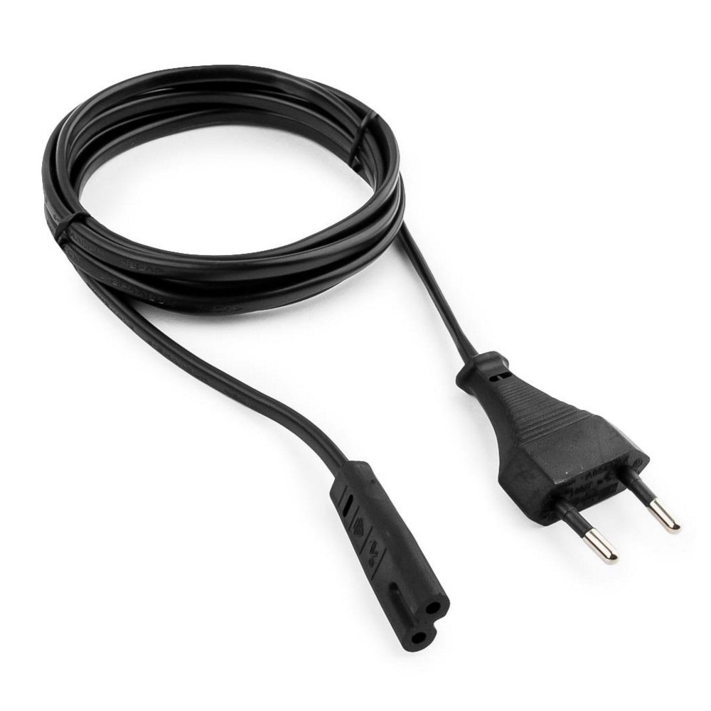 Кабель питания GEMBIRD/CABLEXPERT PC-184/2-1.8М черный (1.8м, CEE 7/16 - C7, 2-pin, 2.5А) (PC-184/2-1.8M)