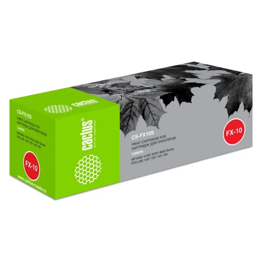 Картридж лазерный CACTUS CS-FX10S черный ((2000стр.) для Canon L100/L120/4140/MF4380dn/D420/D480) (CS-FX10S)
