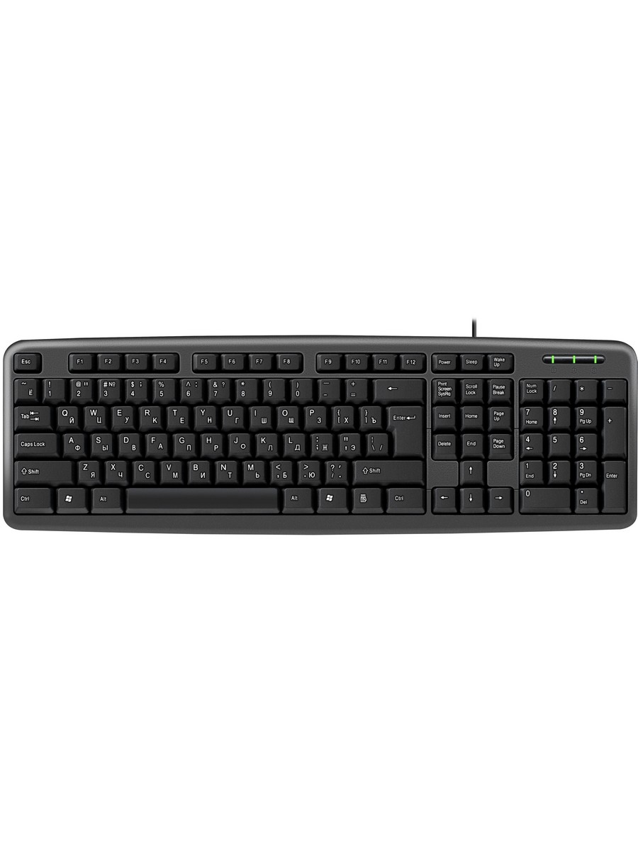 Клавиатура проводная DEFENDER HB-420 черный (USB, 107 клавиши) (45420)