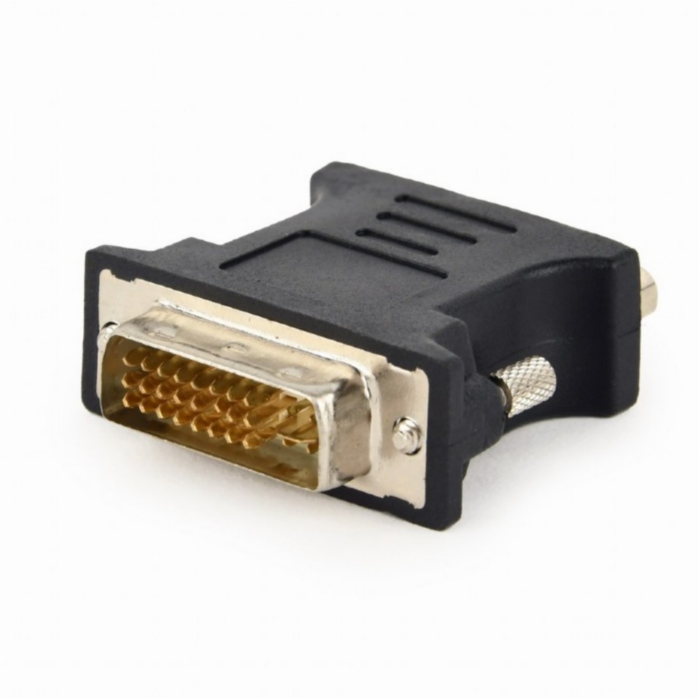 Переходник DVI-VGA GEMBIRD/CABLEXPERT A-DVI-VGA-BK черный (29M/15F, пакет) (A-DVI-VGA-BK)