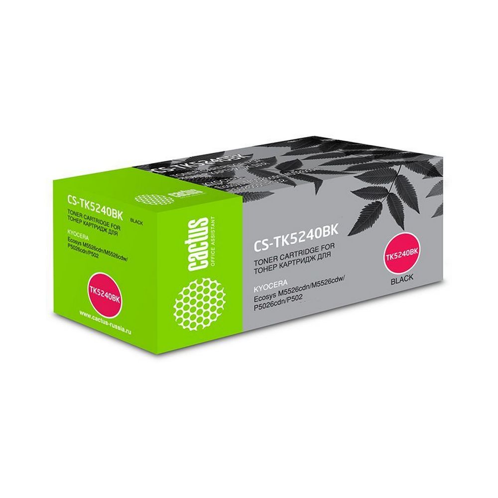 Картридж лазерный CACTUS CS-TK5240BK черный ((4000стр.) для Kyocera Ecosys M5526cdn/M5526cdw/P5026cdn) (CS-TK5240BK)