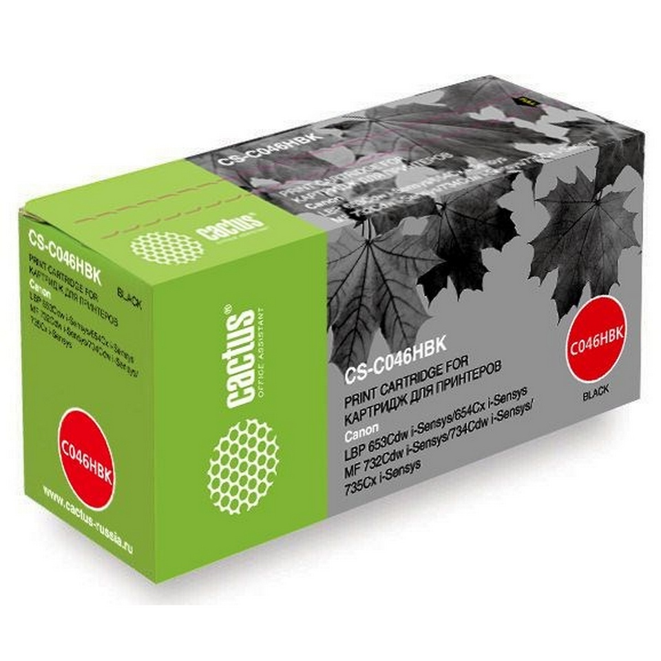 Картридж лазерный CACTUS CS-C046HBK черный ((6300стр.) для Canon LBP 653Cdw/654Cx/MF732Cdw/734Cdw/735Cx) (CS-C046HBK)