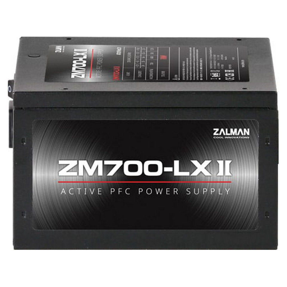 Блок питания ZALMAN 700W ZM700-LXII черный (ATX, APFC, 20+4P, 4xPCIe 6+2P, 3хMolex, 6xSATA, 120mm fan, RTL) (ZM700-LXII)