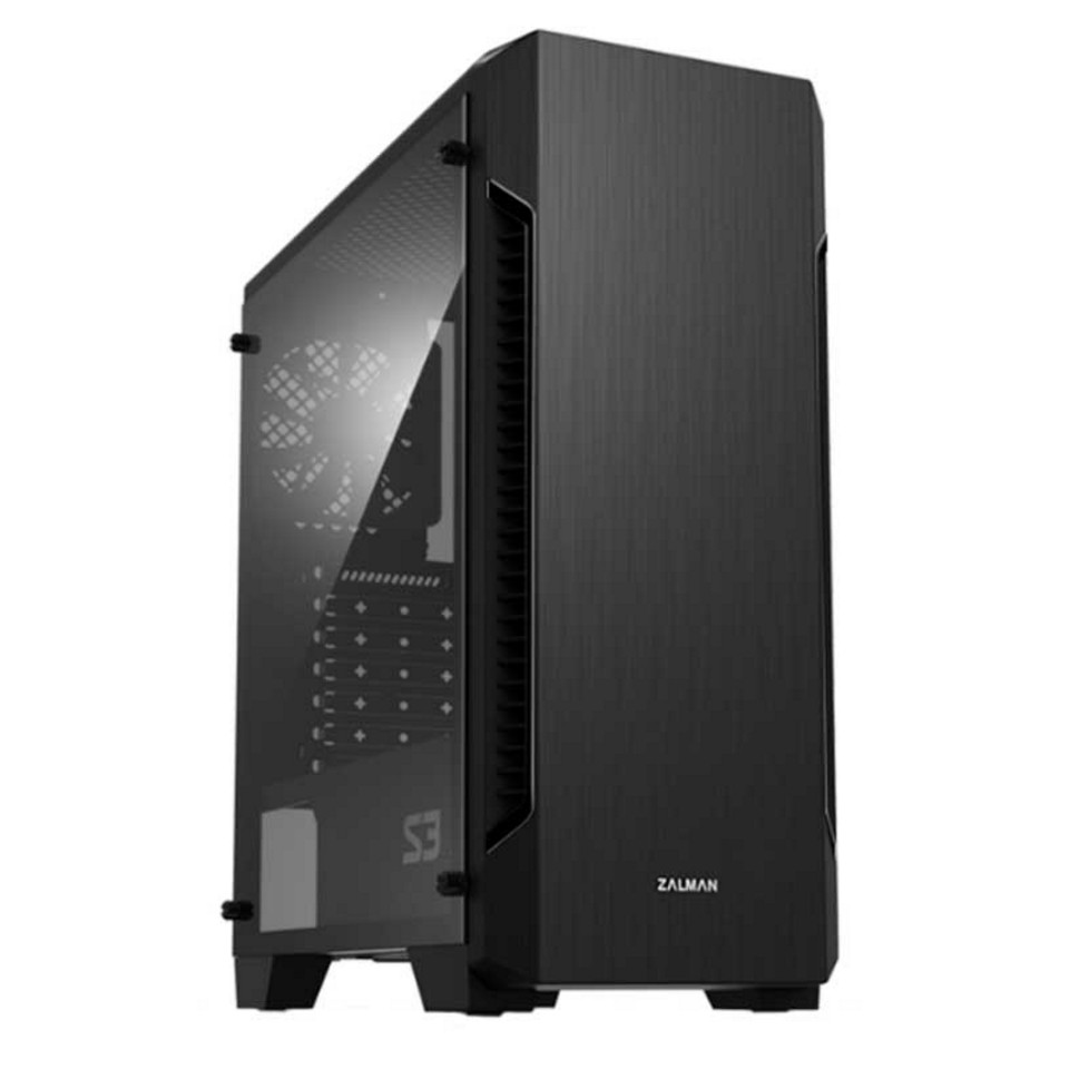Корпус ZALMAN MidTower S3 черный (ATX, без БП, 2xUSB2.0+USB3.2, 1х120mm ) (Zalman S3)