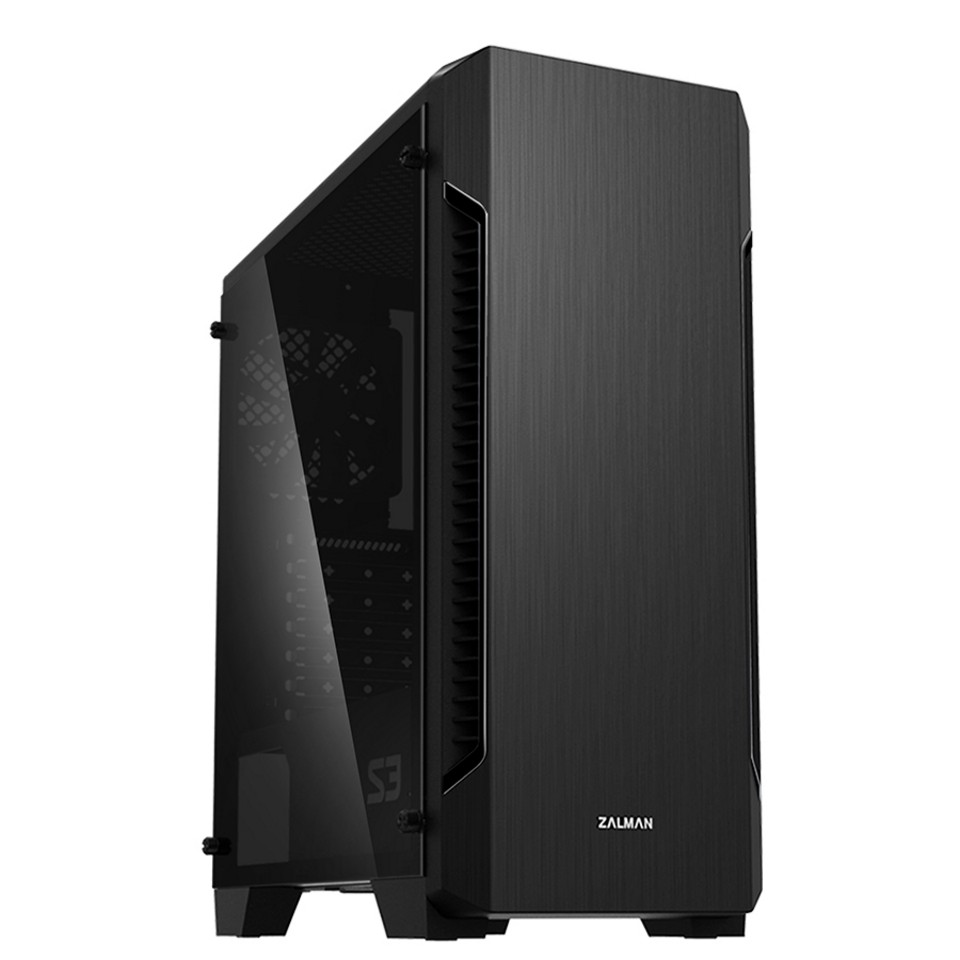 Корпус ZALMAN MidTower S3 TG черный (ATX, без БП, 2xUSB2.0+USB3.0, 3x120mm) (Zalman S3 TG)