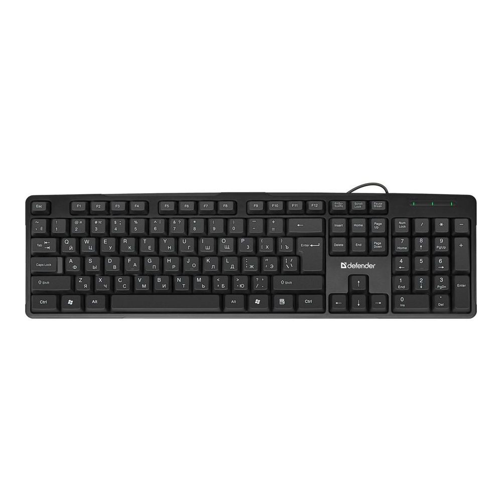 Клавиатура проводная DEFENDER Next (Следующий) HB-440 черный (USB, 104 клавиши) (45440)