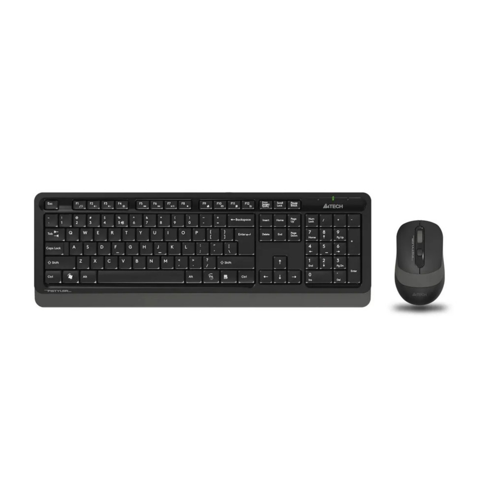 Комплект клавиатура+мышь беспроводной A4TECH FG1010 черный/серый (USB, 2000dpi) (FG1010 GREY)