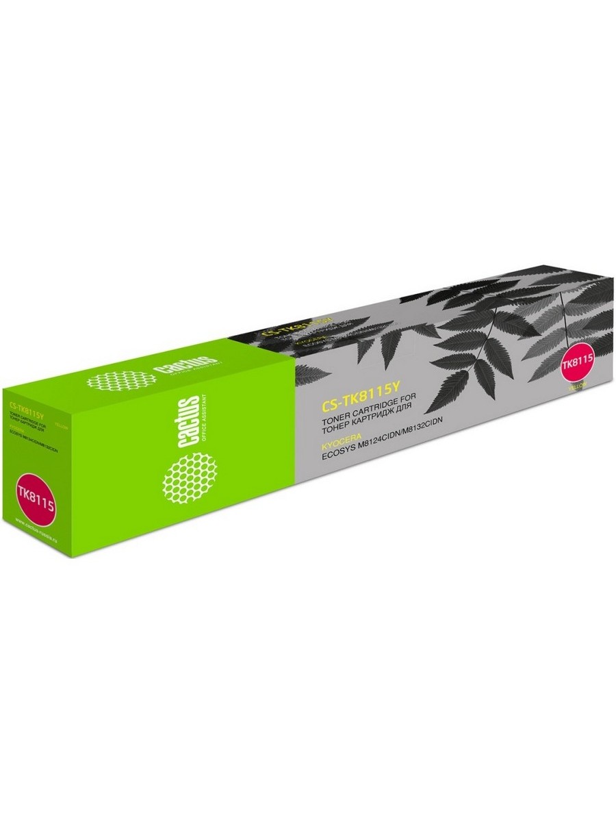 Картридж лазерный CACTUS CS-TK8115Y желтый ((6000стр.) для Kyocera Mita Ecosys M8124cidn/M8130cidn) (CS-TK8115Y)