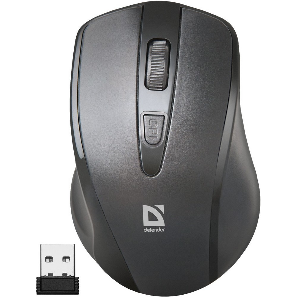 Мышь беспроводная DEFENDER Datum (Датум) MM-265 черный (USB, 1600dpi, 4but) (52265)
