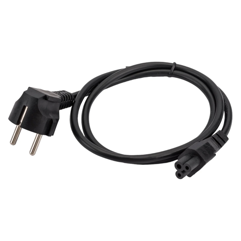 Кабель питания для ноутбуков GEMBIRD/CABLEXPERT PC-186-ML12-1M черный (1м, Schuko- C5, 10А, пакет) (PC-186-ML12-1M)