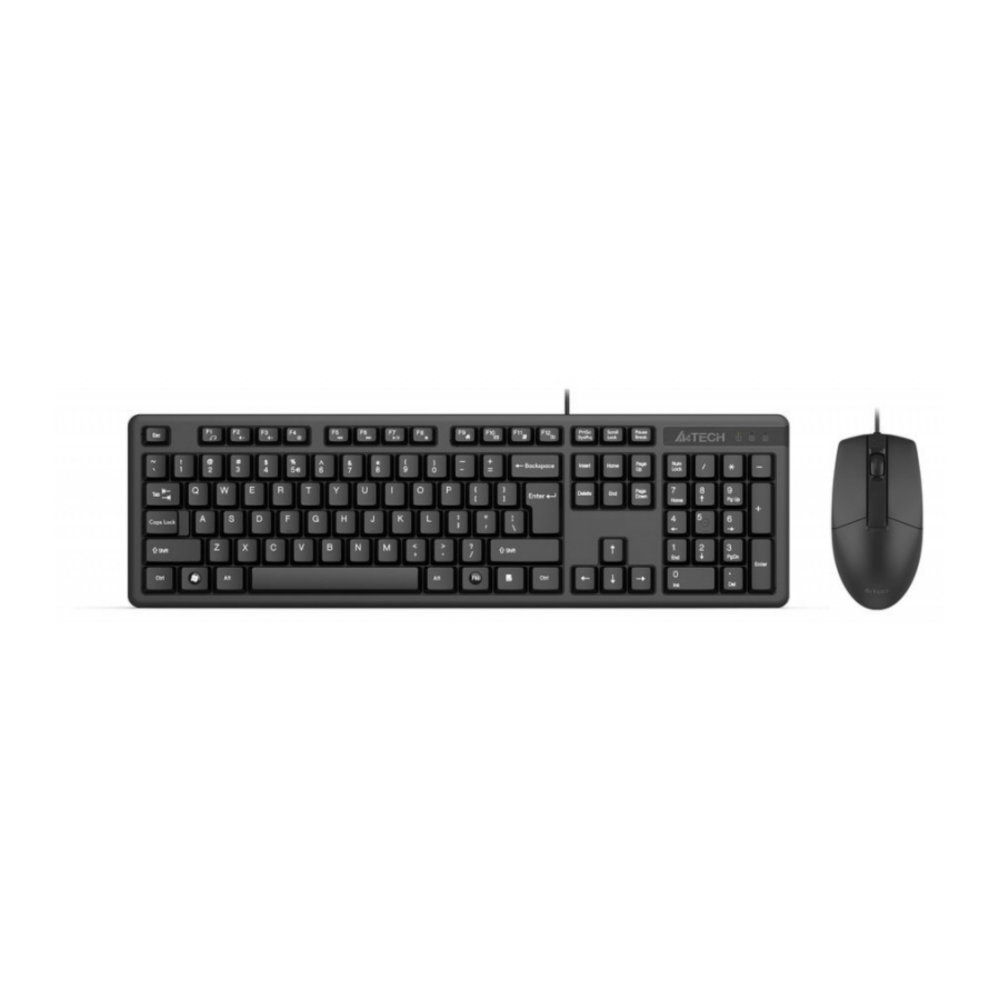 Комплект клавиатура+мышь проводной A4TECH KK-3330 черный (USB, 1200dpi) (KK-3330 USB (BLACK))