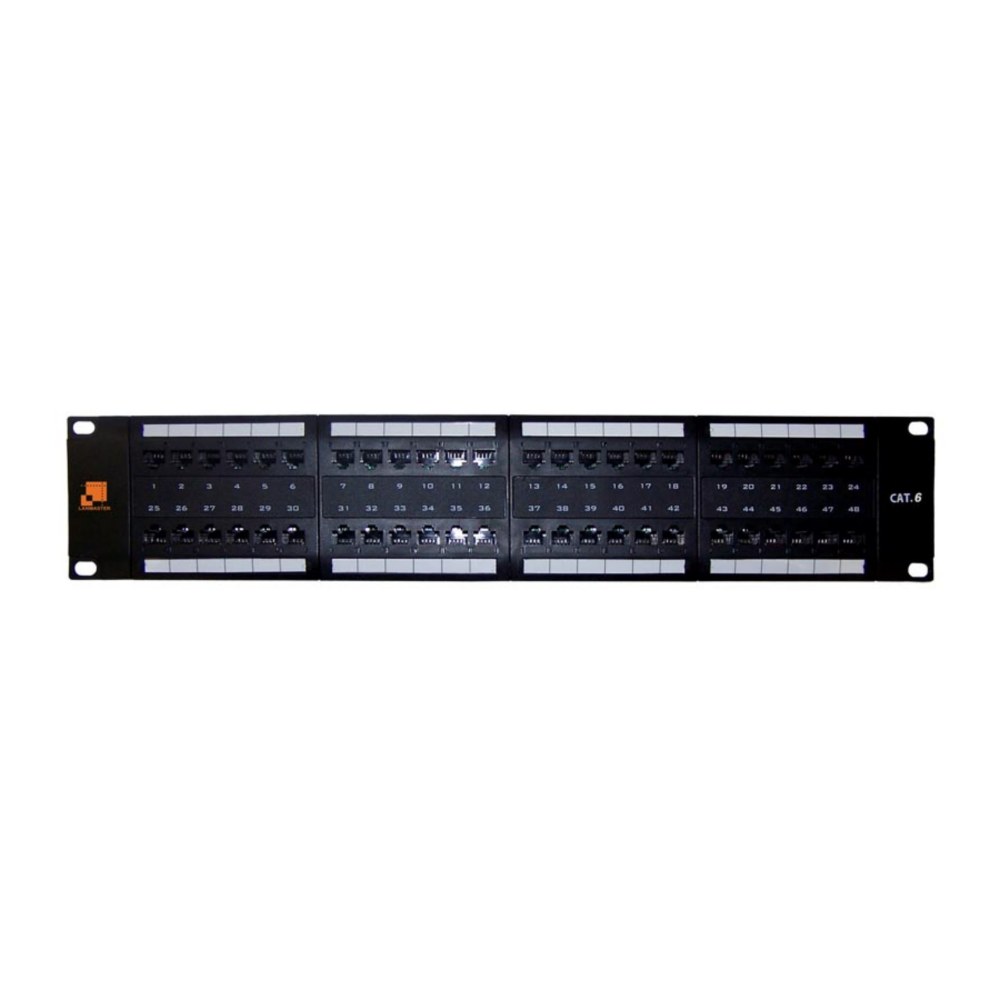 Патч-панель LANMASTER 48 портов, UTP, кат.6, 2U (LAN-PPL48U6)