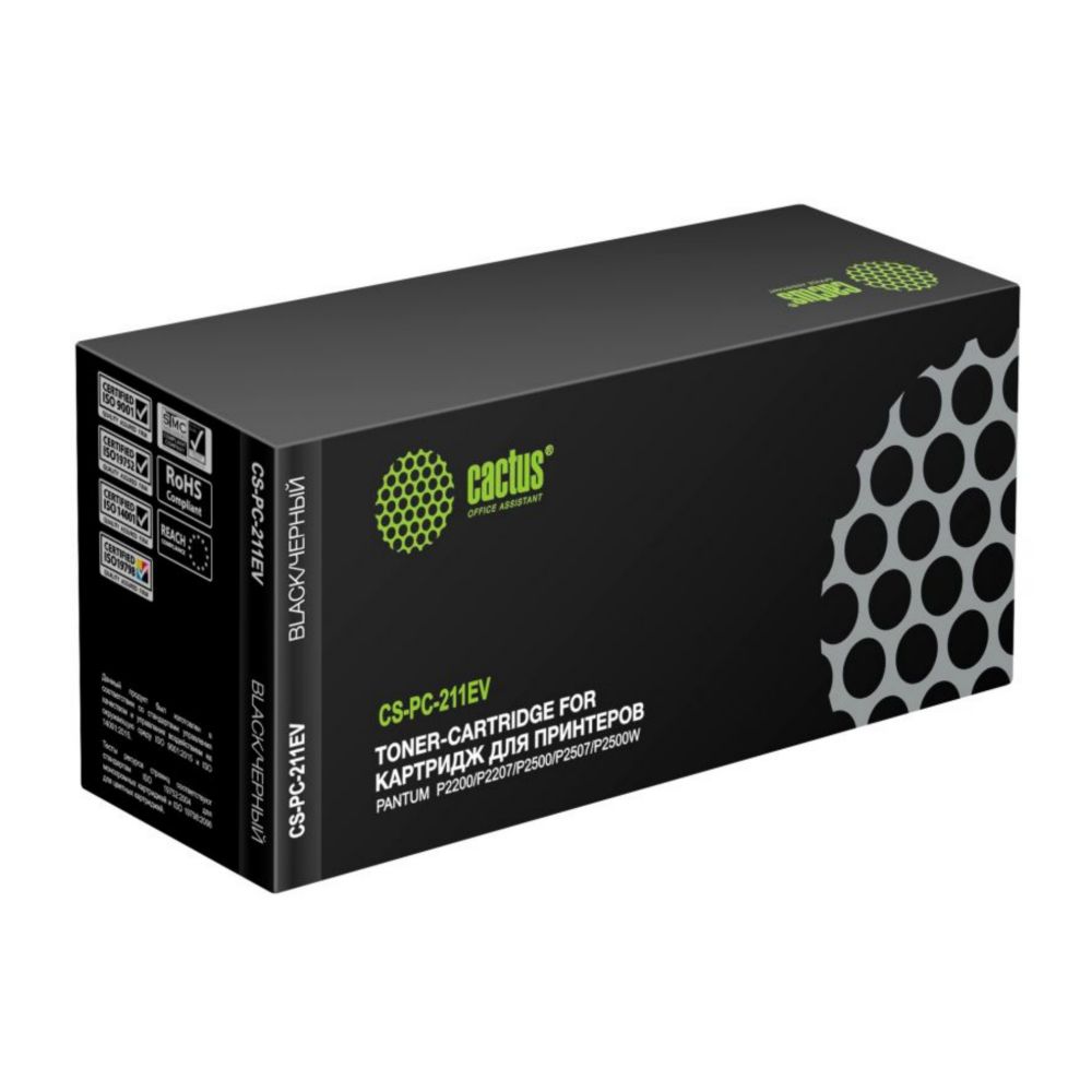 Картридж лазерный CACTUS CS-PC-211EV черный ((1600стр.) для Pantum P2200/P2207/P2500/P2507) (CS-PC-211EV)
