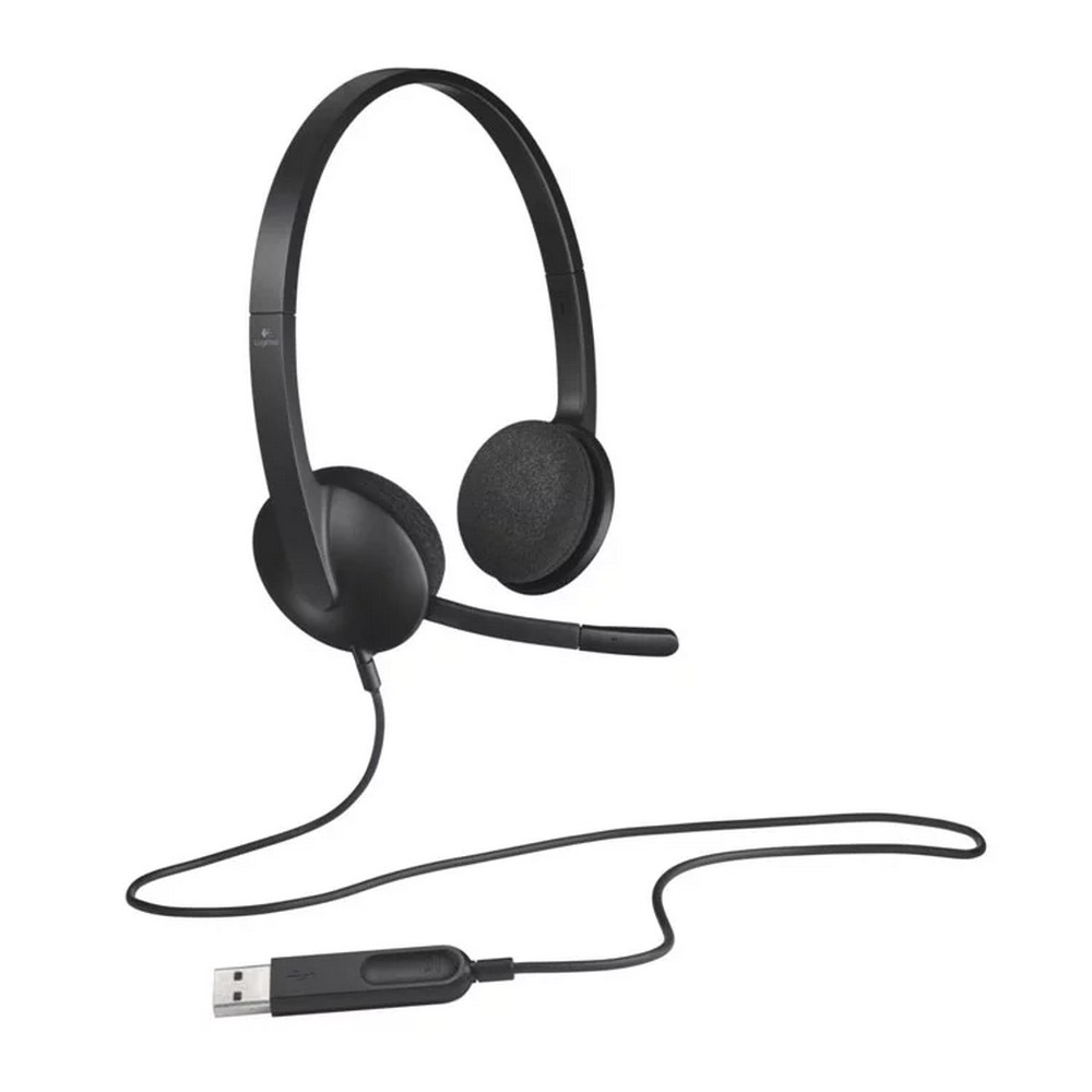 Гарнитура проводная LOGITECH Headset H340 USB черный (1хJack 3.5mm, USB, кабель 1.8м) (981-000509)
