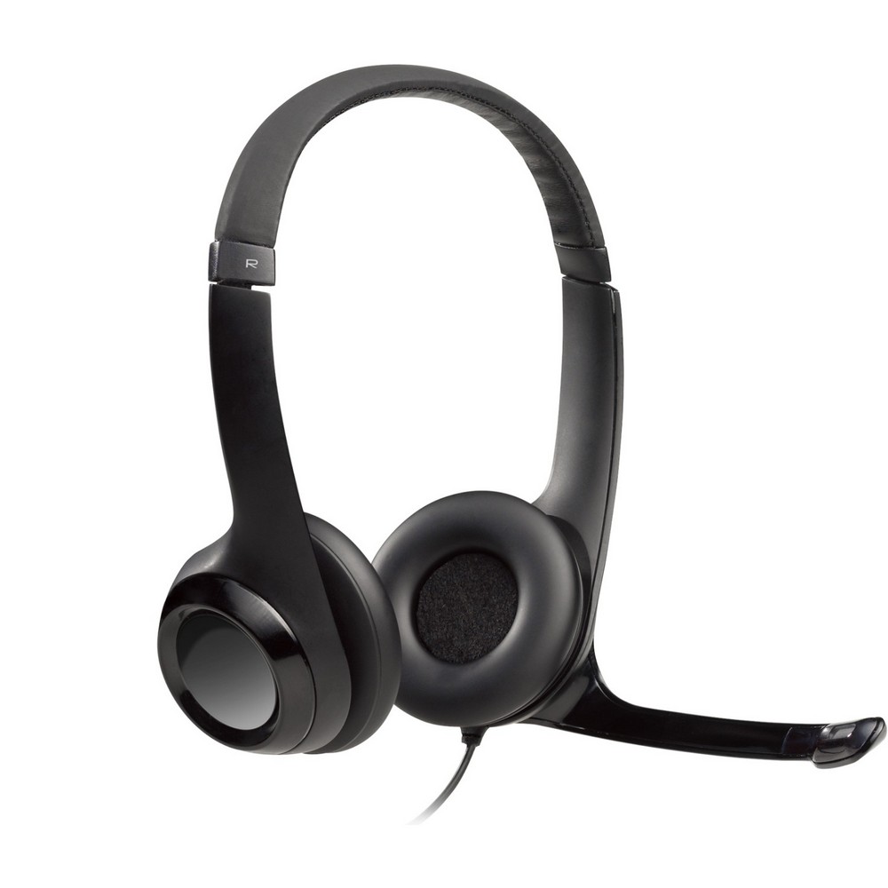 Гарнитура проводная LOGITECH Headset H390 USB черный (USB, кабель 1.9м) (981-000803)