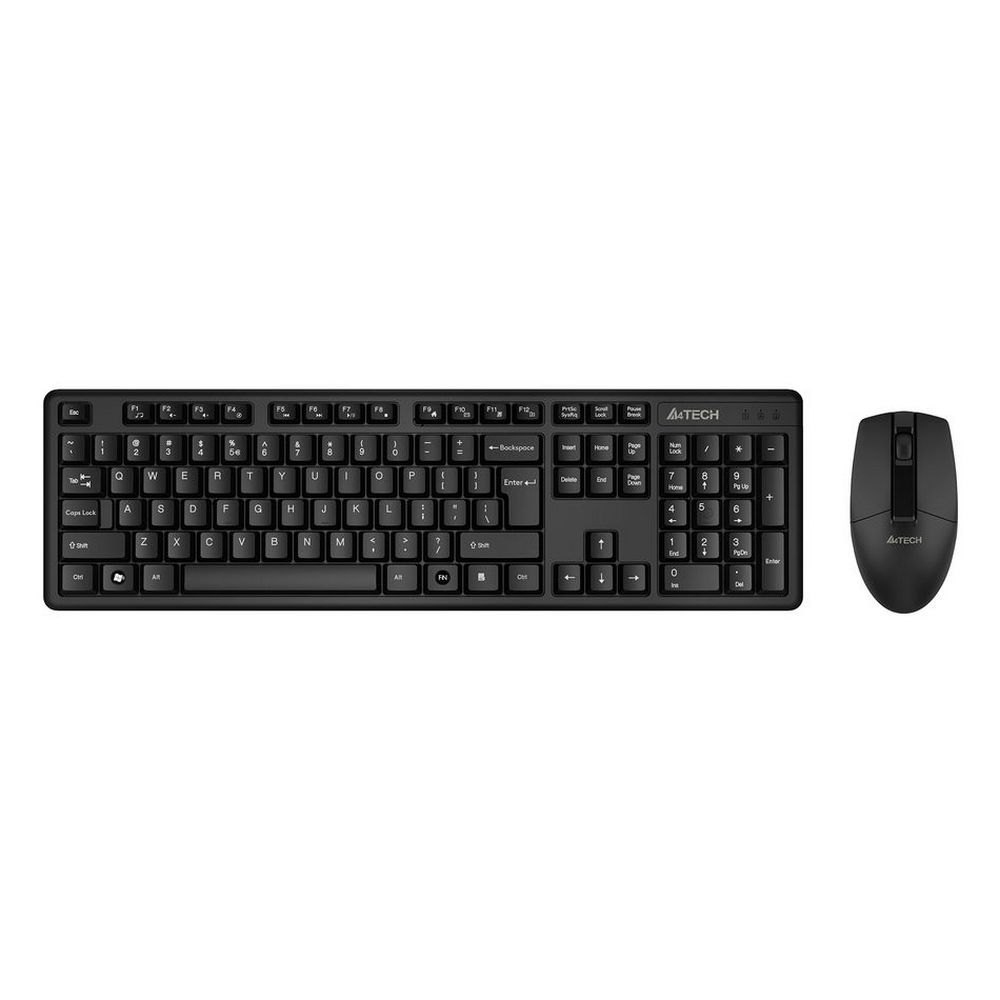 Комплект клавиатура+мышь беспроводной A4TECH 3330N черный (USB, 1200dpi) (3330N)
