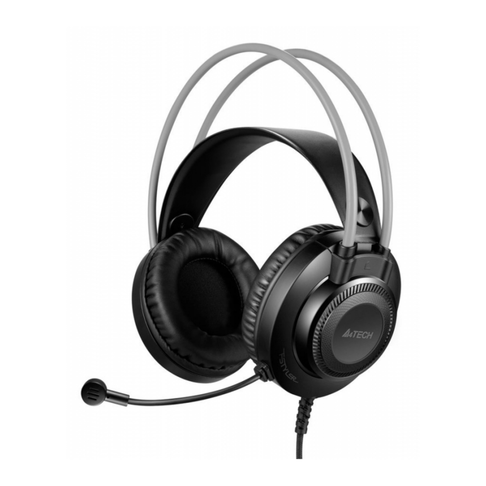 Наушники накладные с микрофоном A4TECH Fstyler FH200U серый (проводные, кабель 2м, USB) (FH200U GREY)
