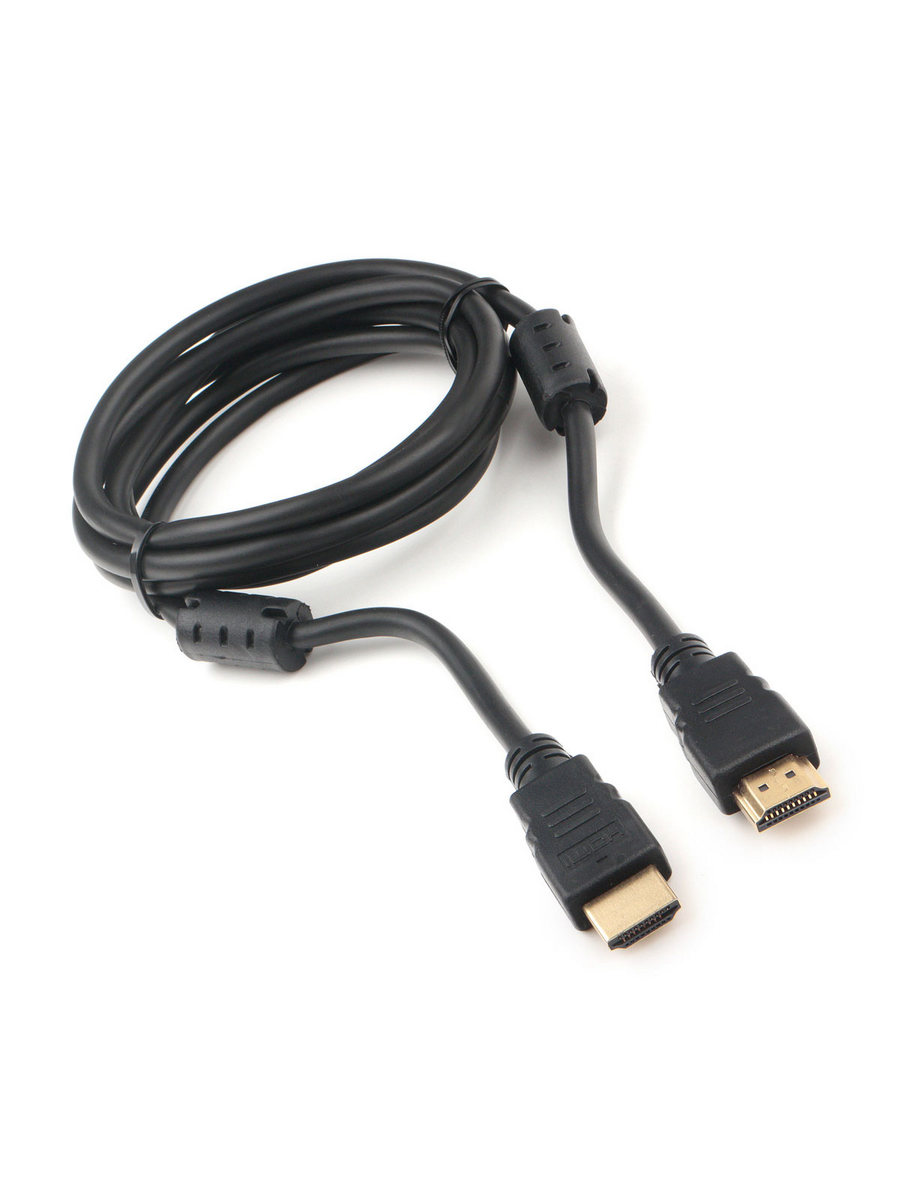 Кабель HDMI CABLEXPERT CCF2-HDMI4-6 черный (1.8м, v2.0,19M/19M, 4K, экран., ферритовый фильтр) (CCF2-HDMI4-6)