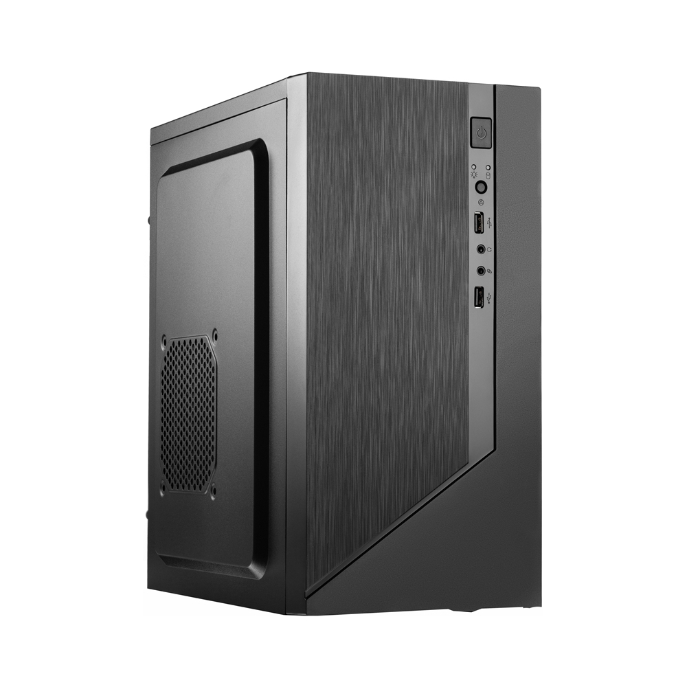 Корпус FOXLINE MiniTower Forza FZ-015 450W черный (mATX, 450W, 2xUSB2.0, no fan) (FZ-015-SX450R)