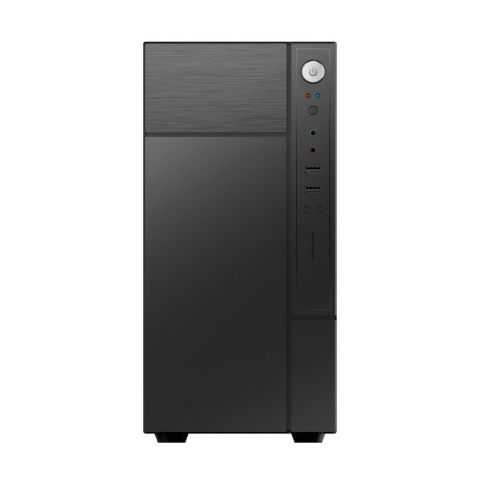 Корпус FOXLINE MiniTower Forza FZ-017 450W черный (mATX, 450W, 2xUSB2.0, no fan) (FZ-017-SX450R)