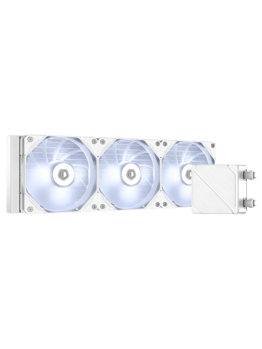 Вентилятор для процессора ID-COOLING DASHFLOW 360 BASIC WHITE (жидк. охл., 3*120mm fan, 2100rpm, 35.2дБ, 350W, PWM 4pin,Al) (DASHFLOW 360 BASIC WHITE)