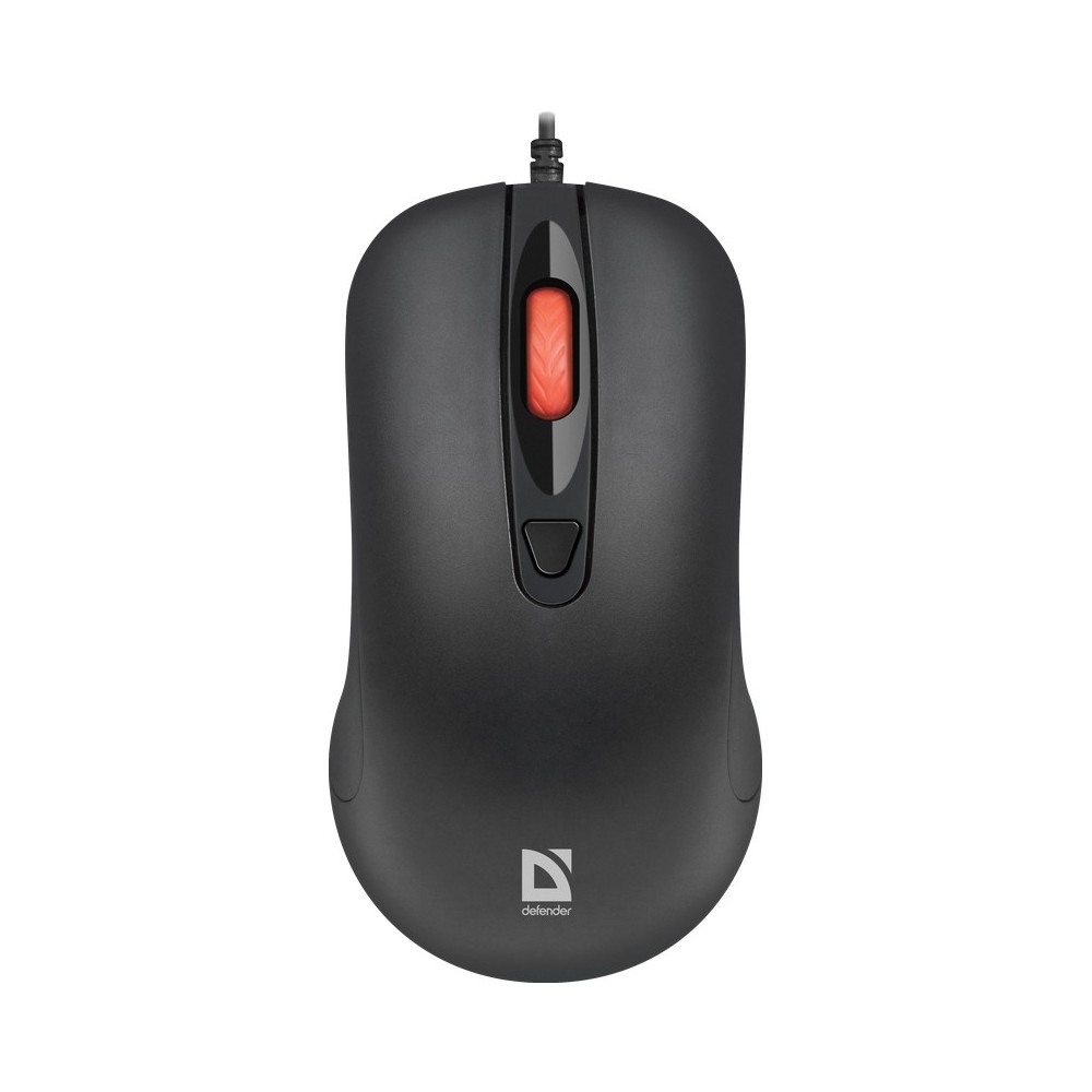 Мышь проводная DEFENDER Omega (Омега) MB-522 черный (USB, 1600dpi, 4but) (52522)
