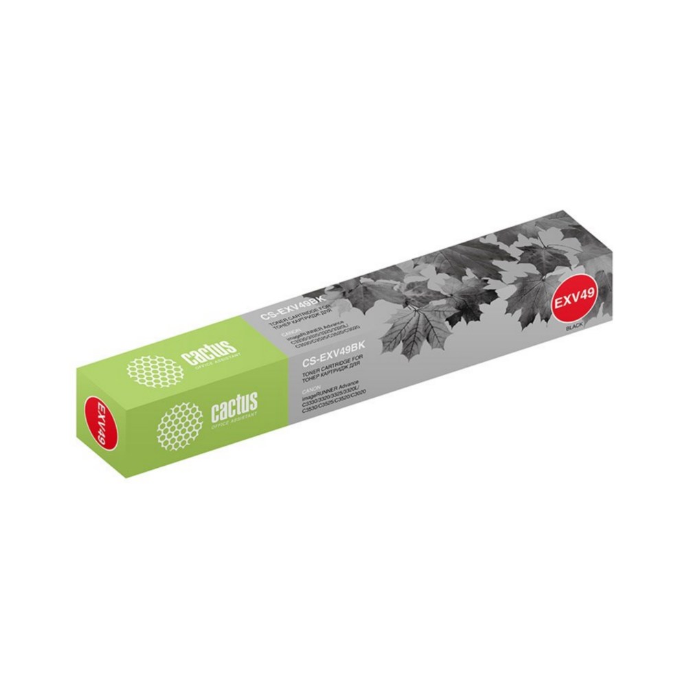 Картридж лазерный CACTUS CS-EXV49BK (C-EXV49BK) черный ((36000стр.) для Canon IR C3320/C3320i/C3325i/C3330i/C3500/C3520i/C3525i/C3530i) (CS-EXV49BK)