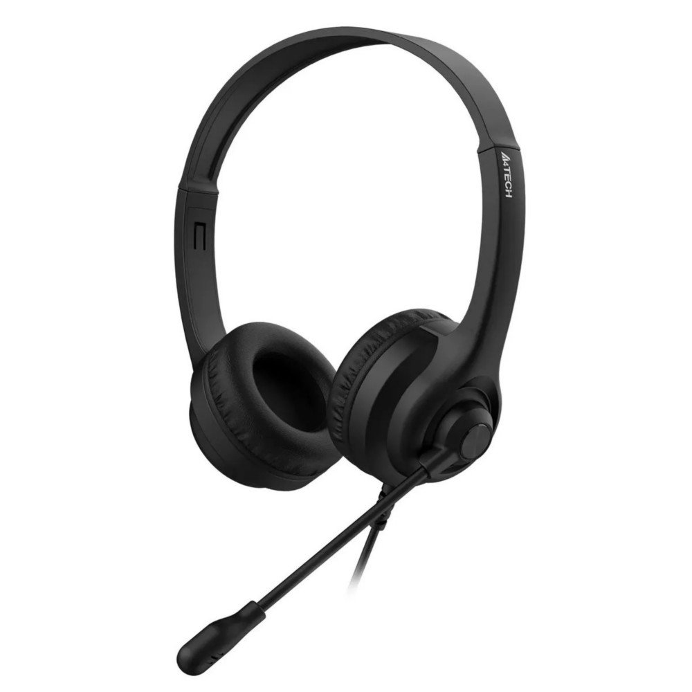Наушники накладные с микрофоном A4TECH HS-8i черный (проводные, кабель 1.8м, Jack 3.5mm) (HS-8i)