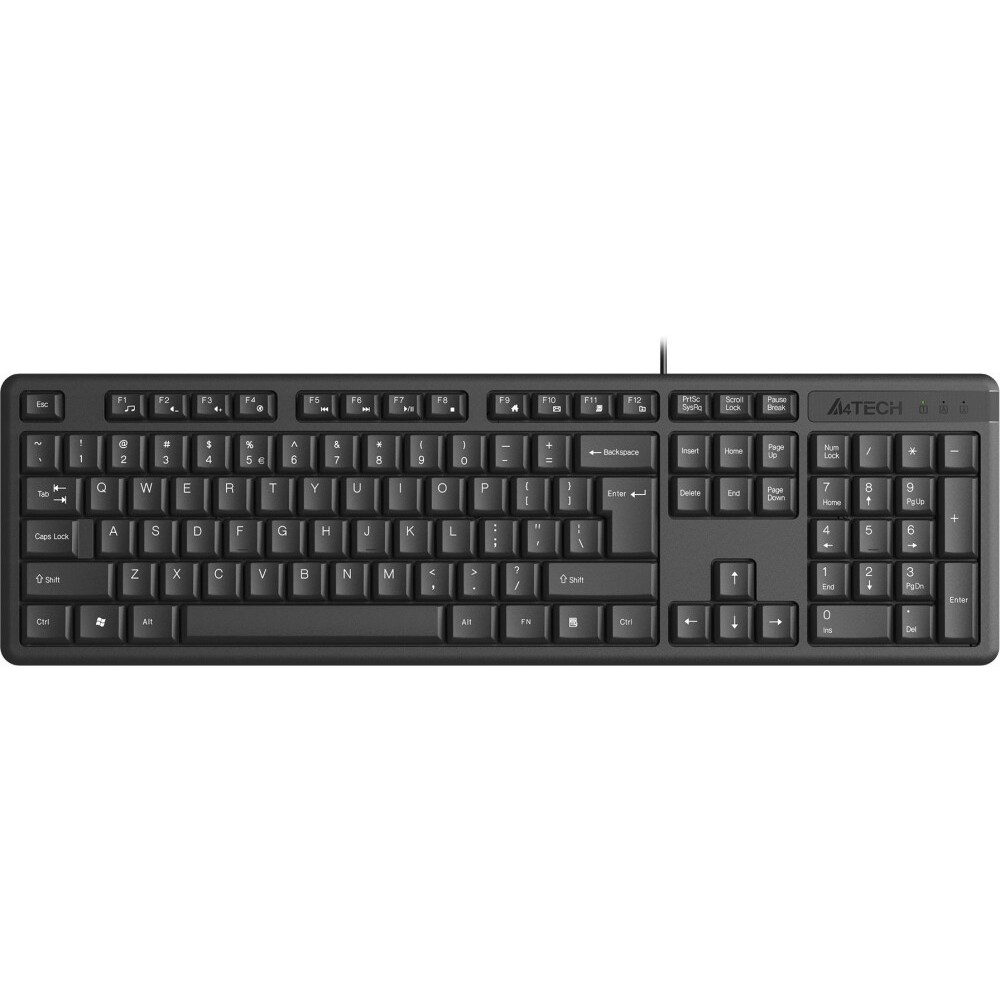 Клавиатура проводная A4TECH KR-3 черный (USB, 104 клавиши) (KR-3)