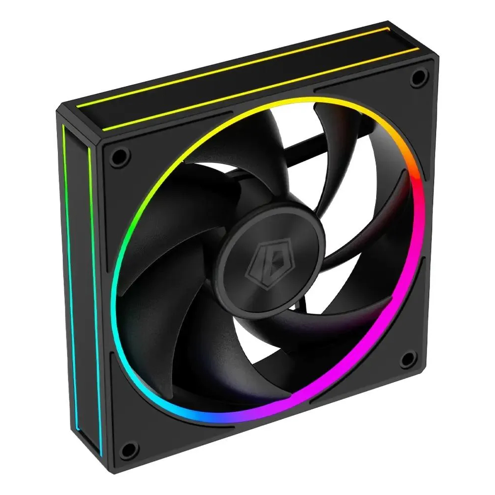 Вентилятор для корпуса ID-COOLING AF-127-ARGB-K черный ARGB (120mm, PWM 2000rpm, 78.0 CFM, 29.9 dB, 4 pin) (AF-127-ARGB-K)