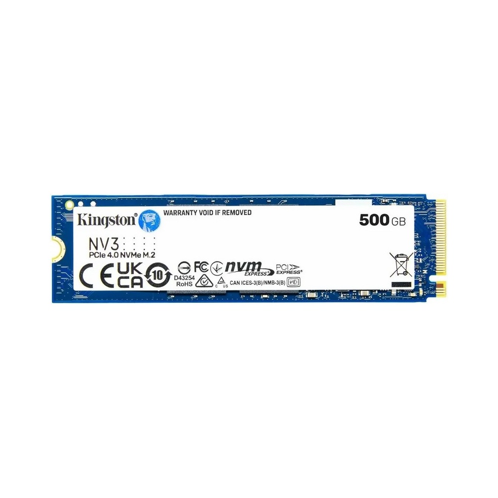 Накопитель SSD KINGSTON 500Gb NV3 (M.2 2280 PCI-E Gen4.0x4, NVMe, R/W 5000/3000MB/s, MTBF 2M, 160TBW) (SNV3S/500G)
