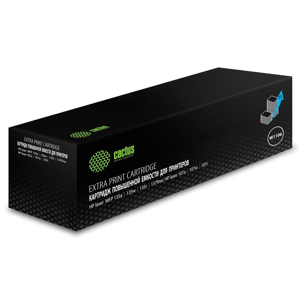 Картридж лазерный CACTUS CSP-W1106-MPS черный ((5000стр.) для HP Laser 107a/107r/107w/135a MFP/135r MFP/135w MFP/137fnw MFP) (CSP-W1106-MPS)