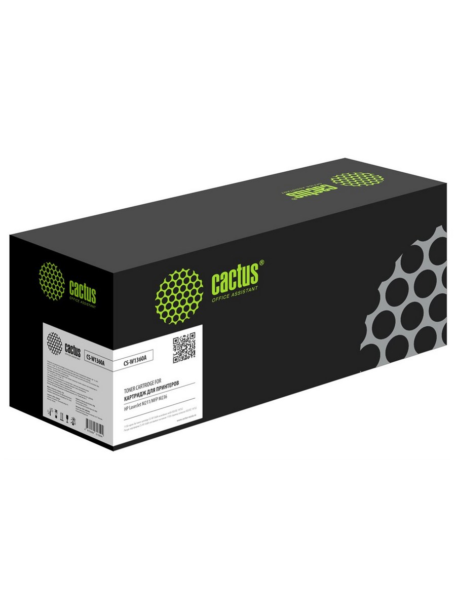 Картридж лазерный CACTUS 136A CS-W1360A черный ((1150стр.) для HP LaserJet M211d/209/233/234) (CS-W1360A)